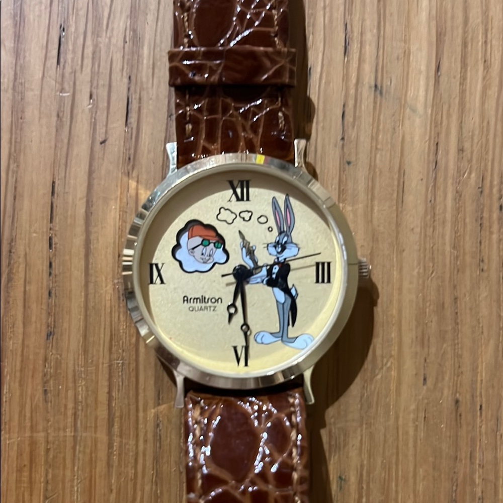 Armitron Bugs Bunny Watch with Brown Strap